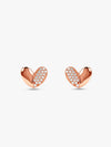 Rose Gold Made for Each Other Stud Earrings