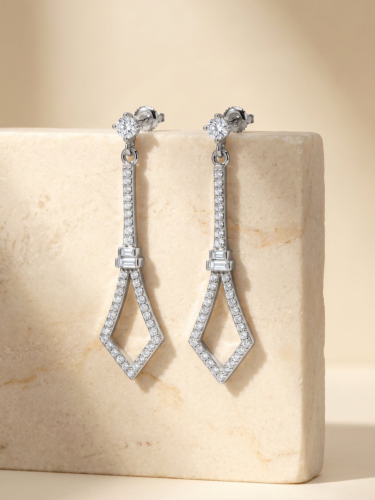 Silver Spear Dangler Earrings