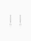 Zircon Silver Night Earrings