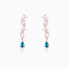 Rose Gold Blue Moon Earrings