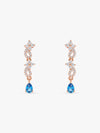 Rose Gold Blue Moon Earrings