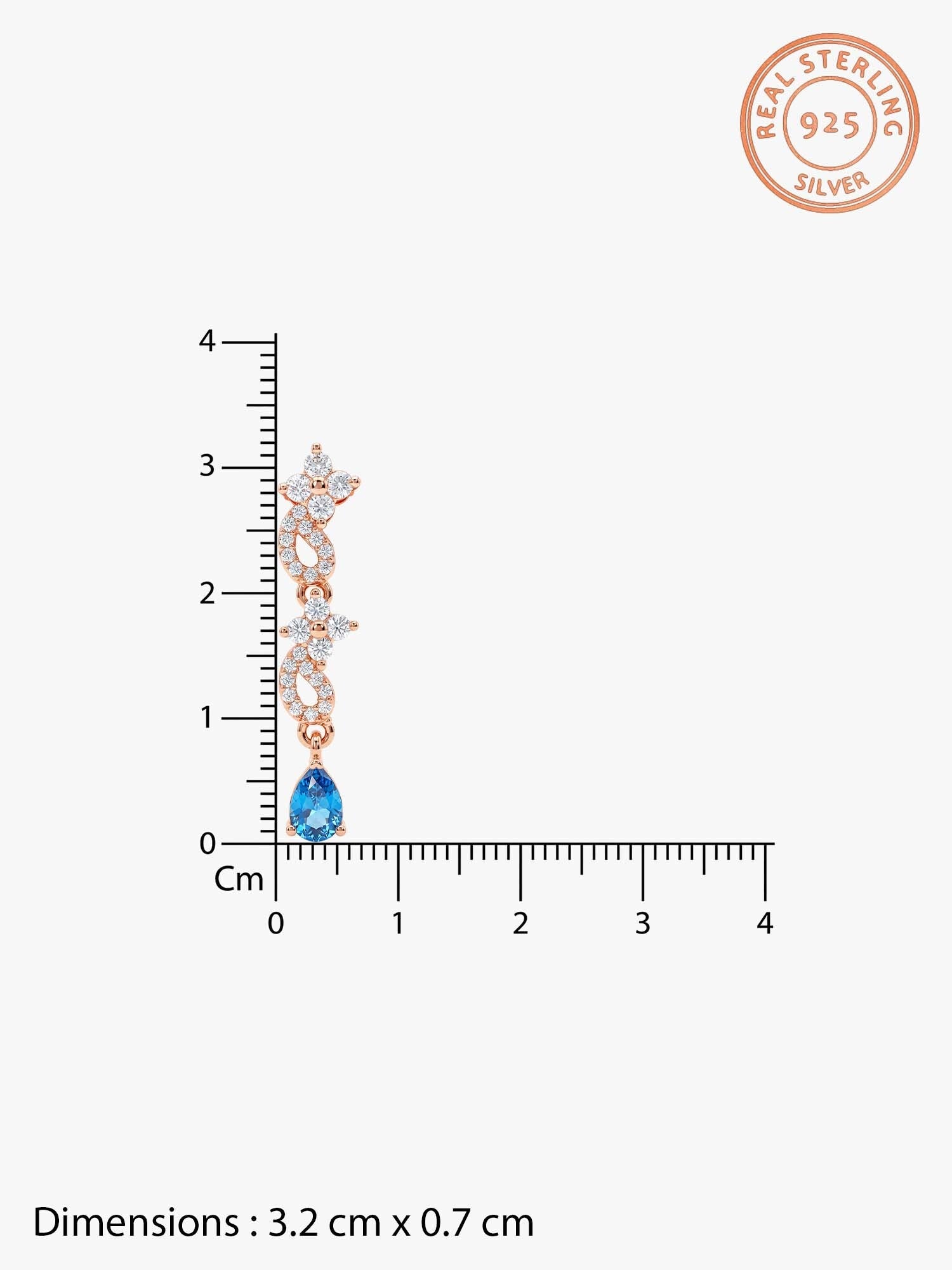 Rose Gold Blue Moon Earrings