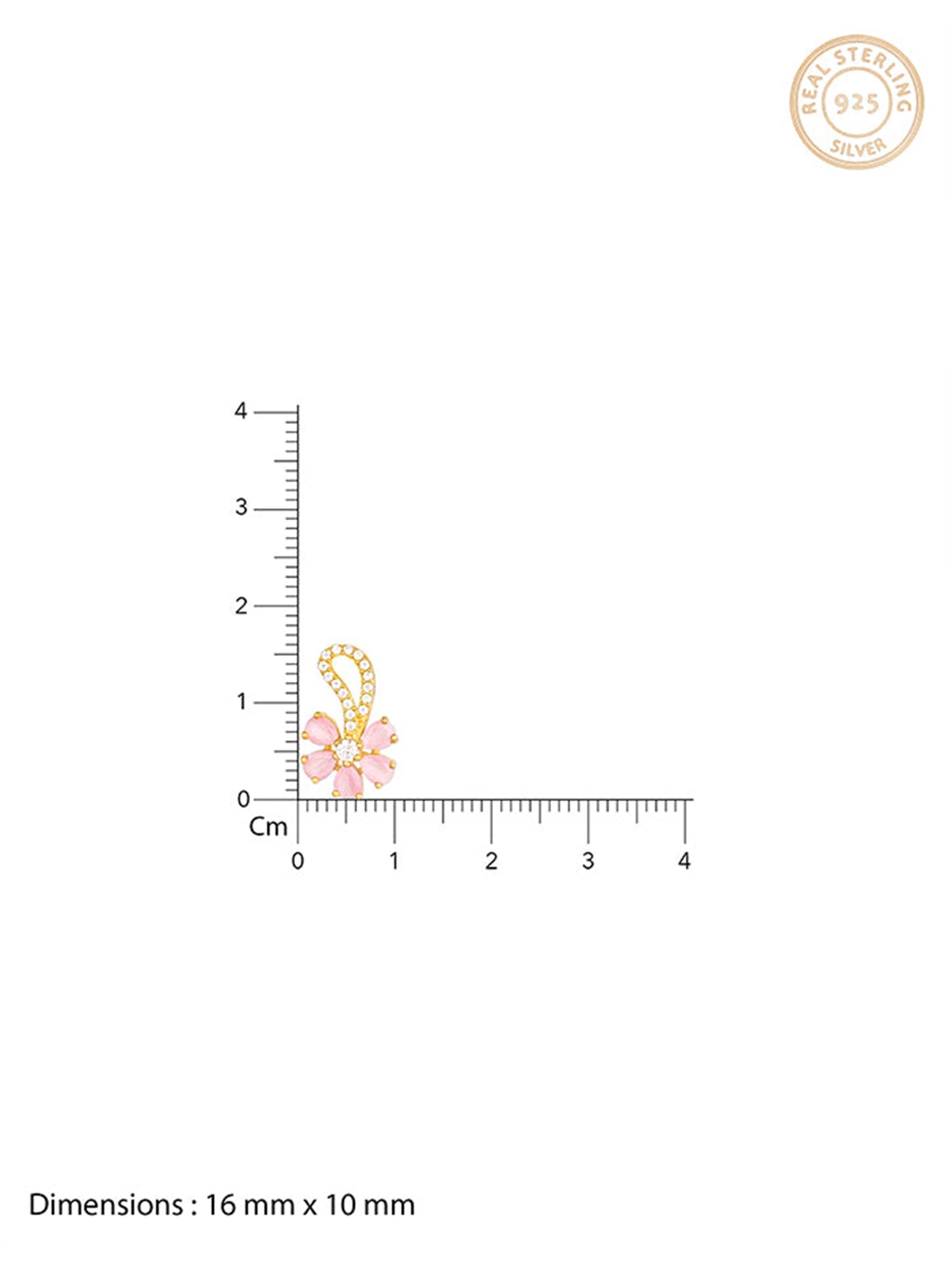 Golden Pink Floral Damsel Earrings