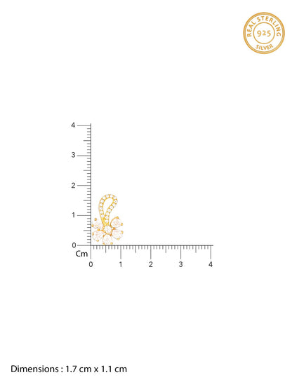 Golden White Floral Damsel Earrings