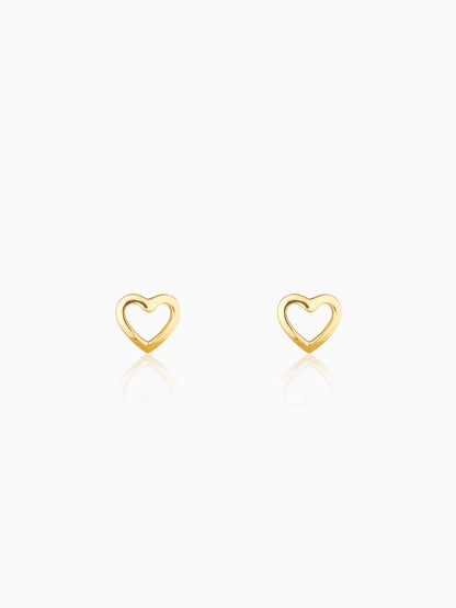 Golden Charming Love Studs