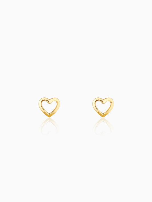 Golden Charming Love Studs