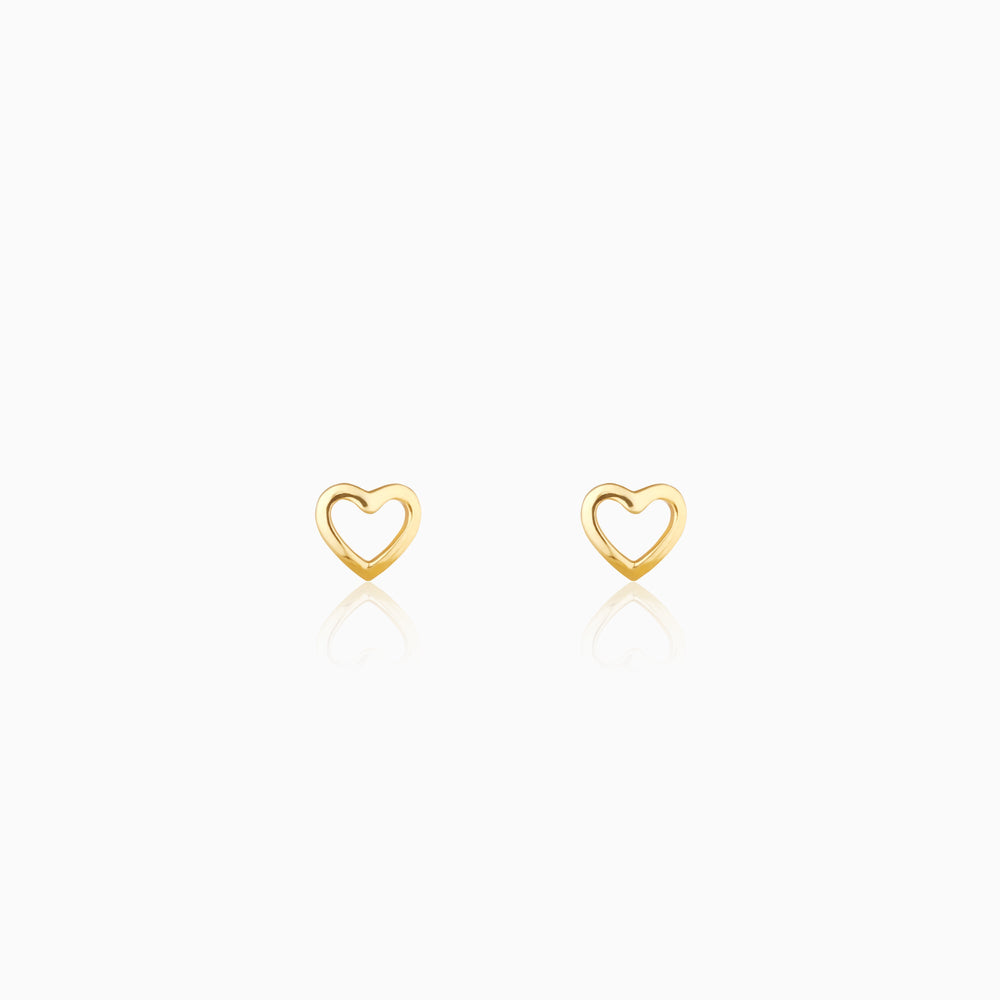 Golden Charming Love Studs