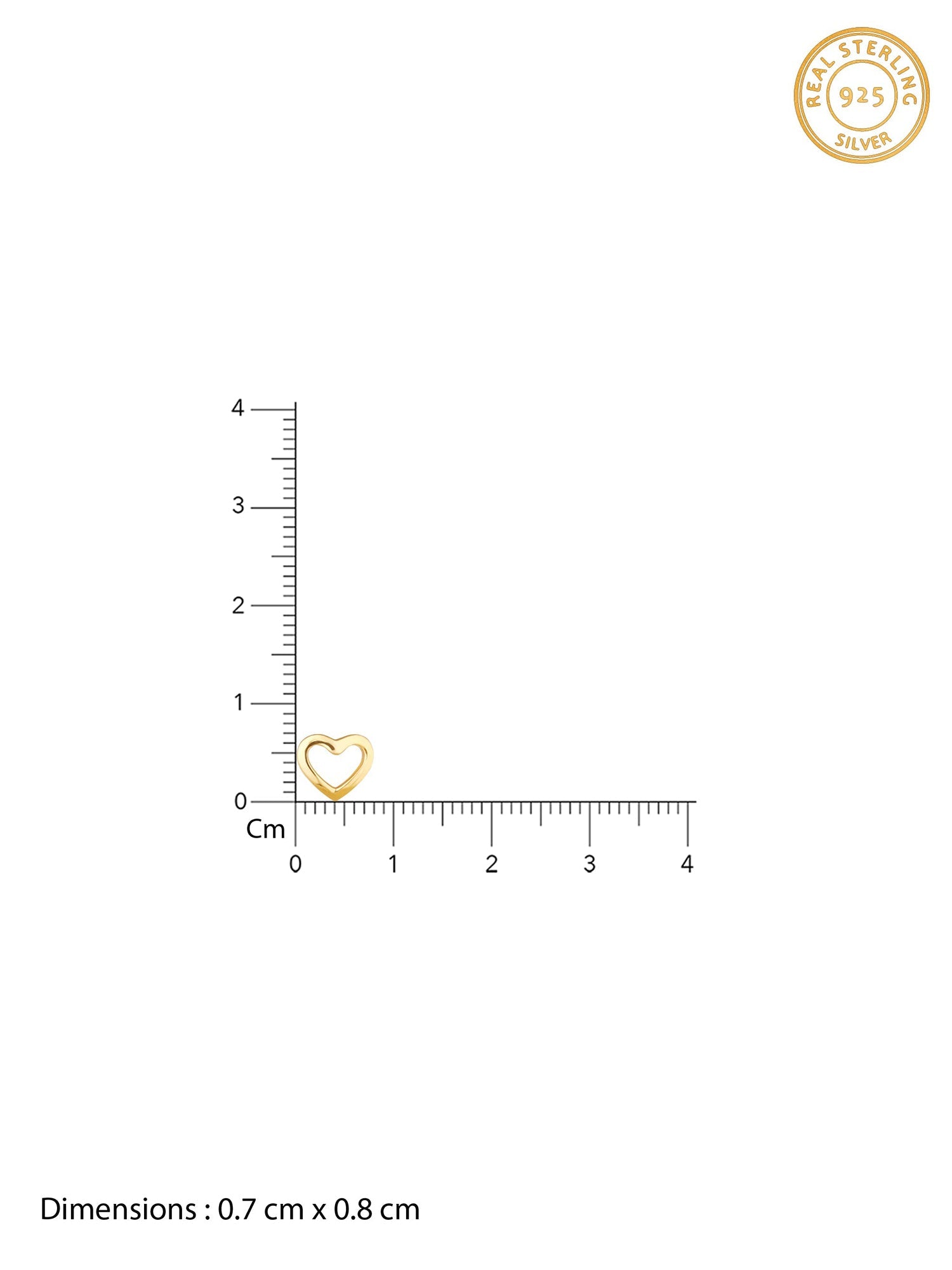 Golden Charming Love Studs
