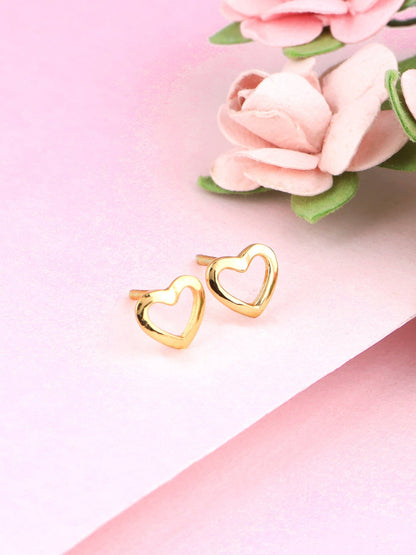 Golden Charming Love Studs