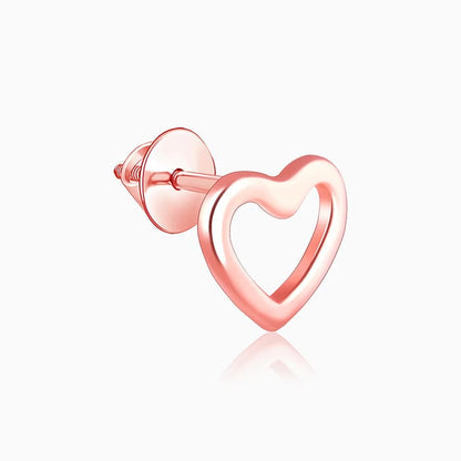Rose Gold Charming Love Studs
