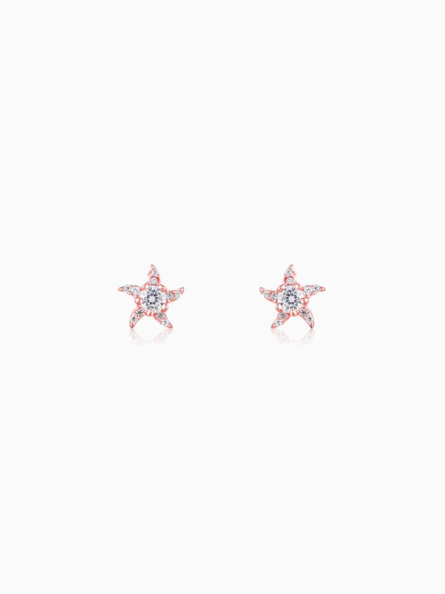 Rose Gold Starfish Earrings