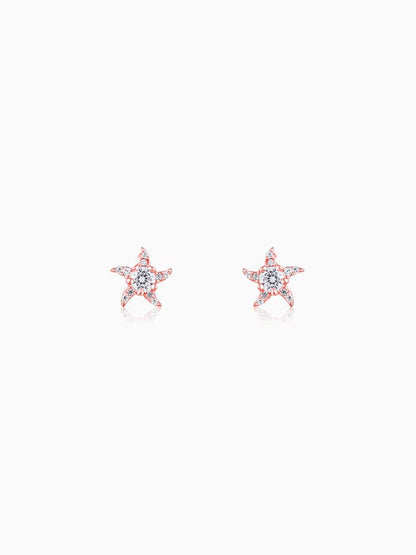 Rose Gold Starfish Earrings