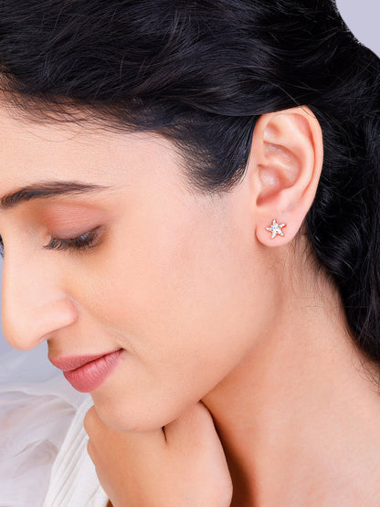 Rose Gold Starfish Earrings