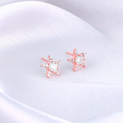 Rose Gold Starfish Earrings