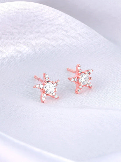 Rose Gold Starfish Earrings