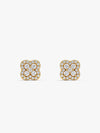 Golden Pansy Flower Earrings