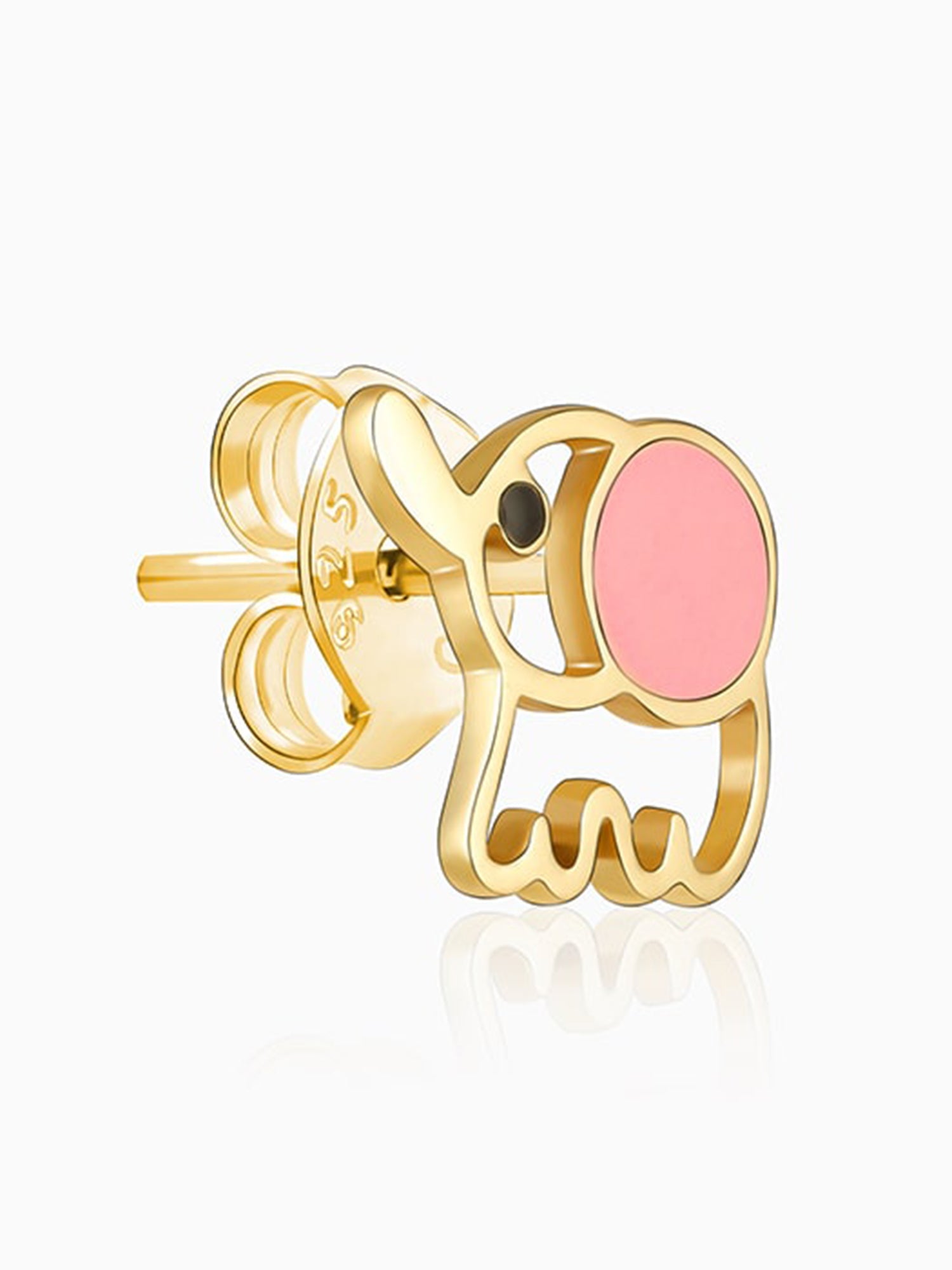 Golden Baby Elephant Kids Earrings (4-12 yrs)