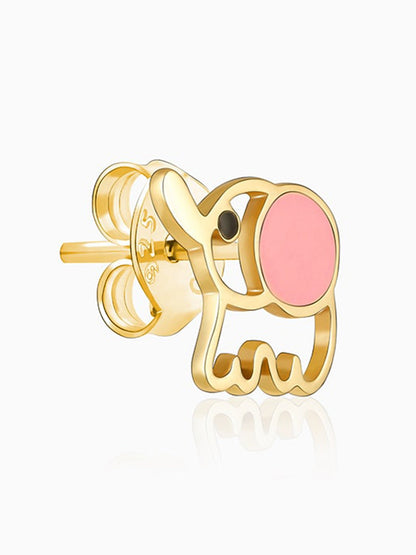 Golden Baby Elephant Kids Earrings (4-12 yrs)