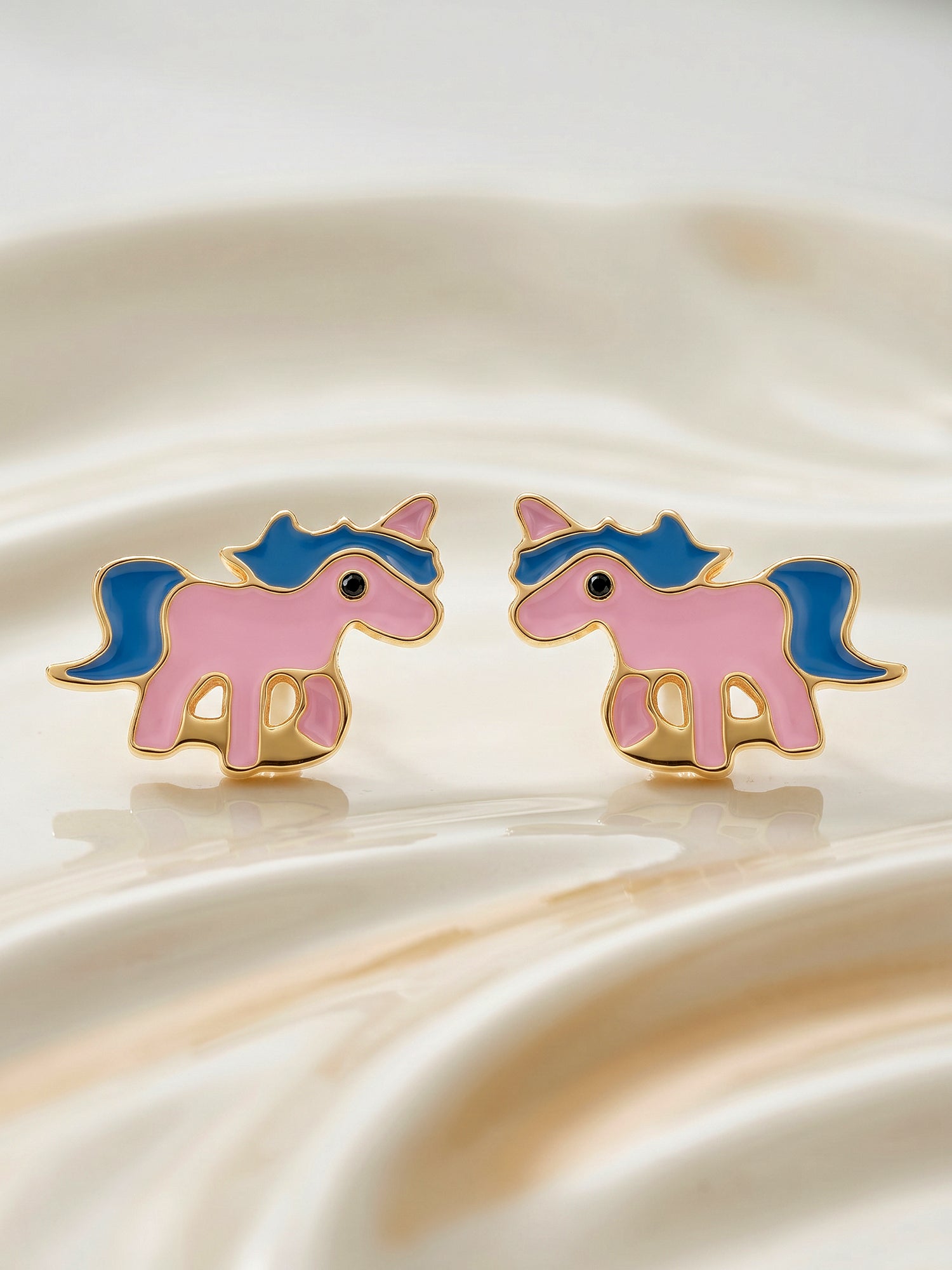 Golden Pie Unicorn Kids Earrings (4-12 yrs)