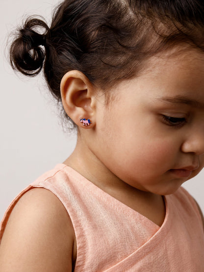 Golden Pie Unicorn Kids Earrings (4-12 yrs)