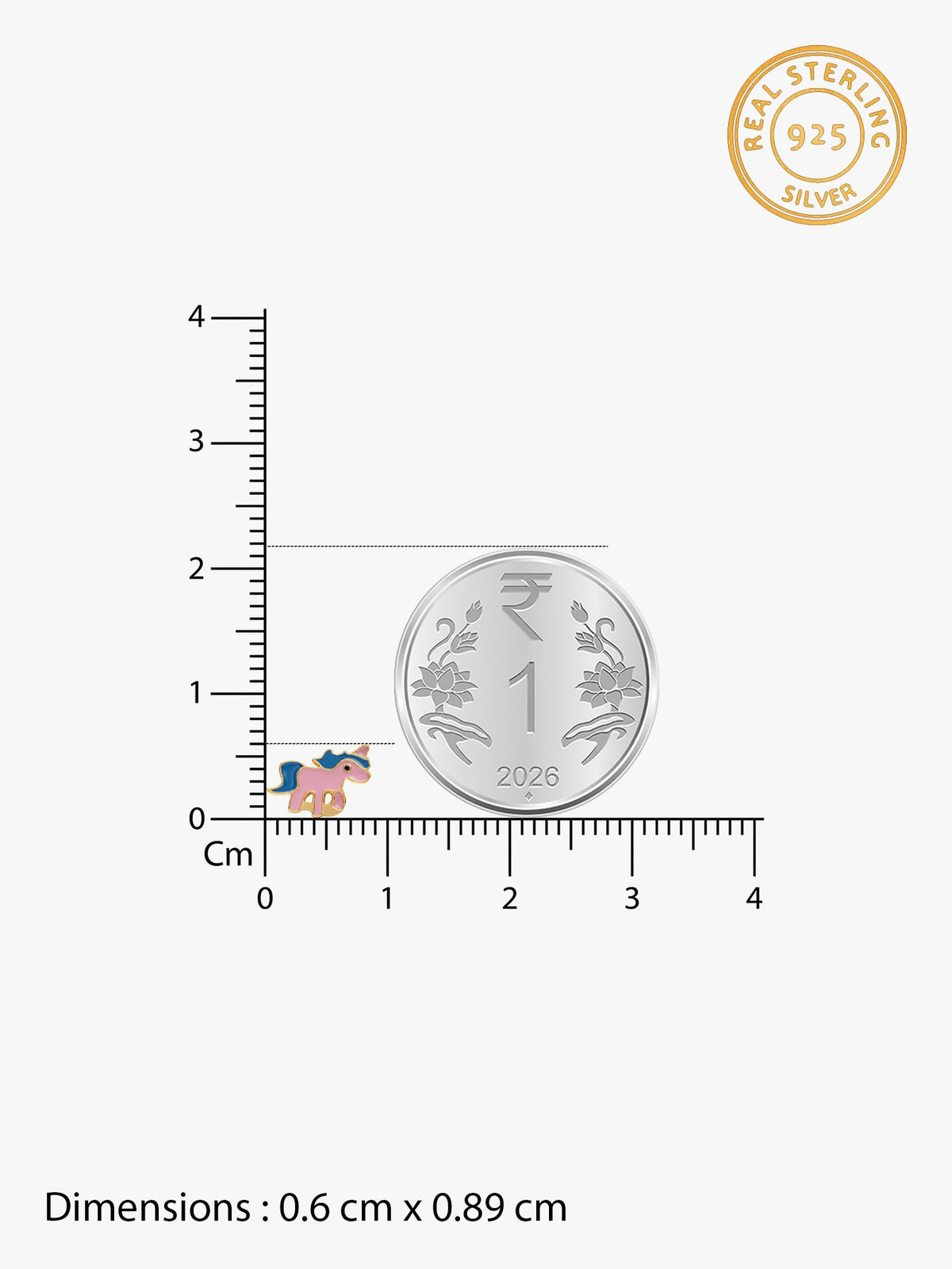 Golden Pie Unicorn Kids Earrings (4-12 yrs)