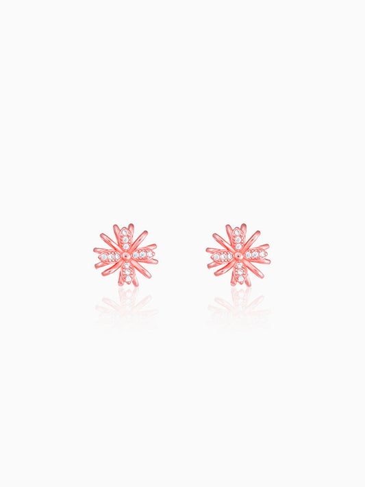 Rose Gold Floral Dreams Studs