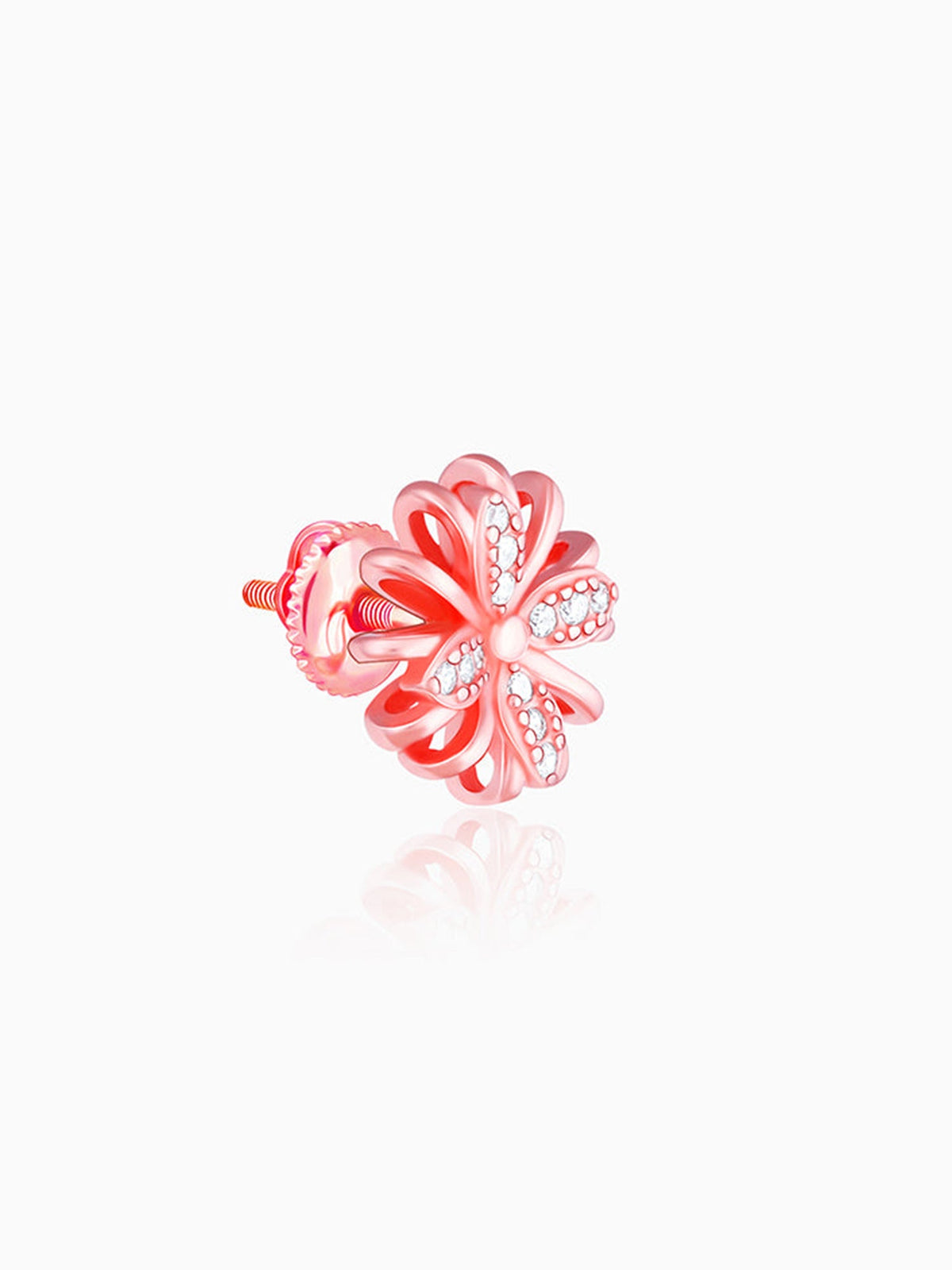 Rose Gold Floral Dreams Studs