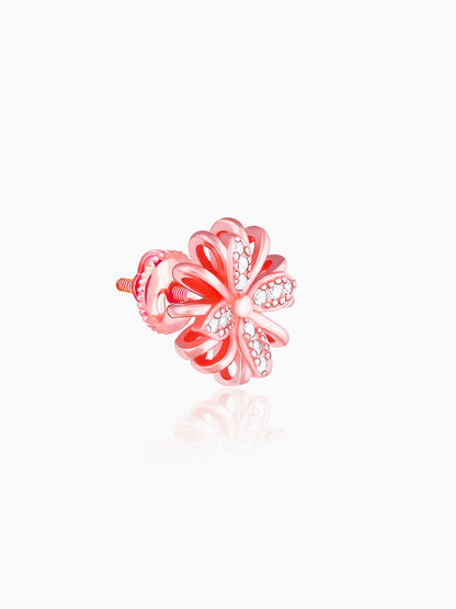 Rose Gold Floral Dreams Studs