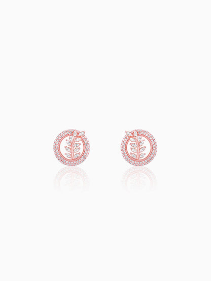 Rose Gold Lush Leaf Earrings