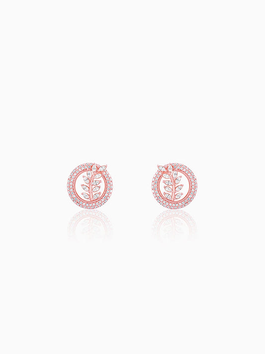 Rose Gold Lush Leaf Earrings