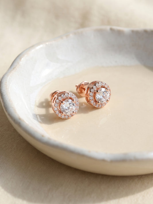 Rose Gold Seeking Solace Stud Earrings