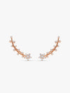 Rose Gold Floral Branch Ear Cuffs