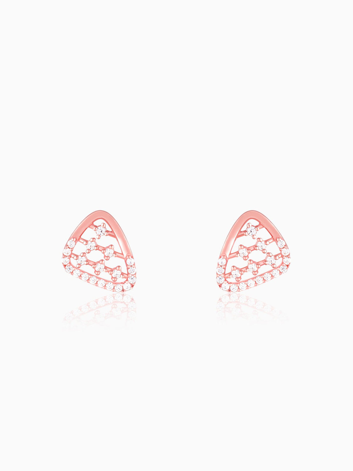 Rose Gold Set-Square Earrings