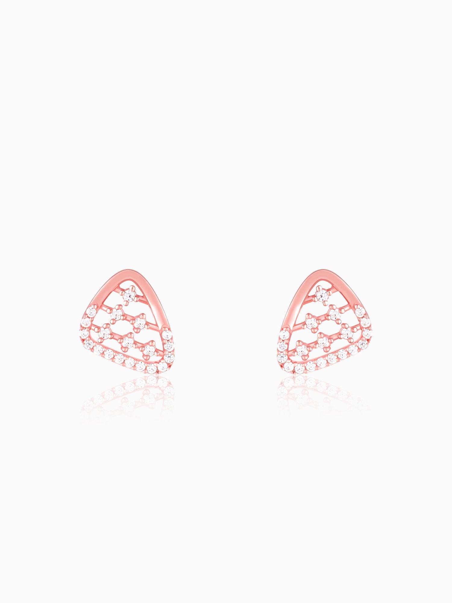Rose Gold Set-Square Earrings