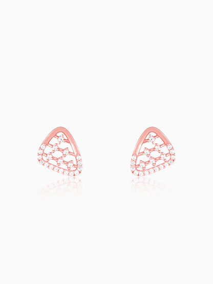 Rose Gold Set-Square Earrings