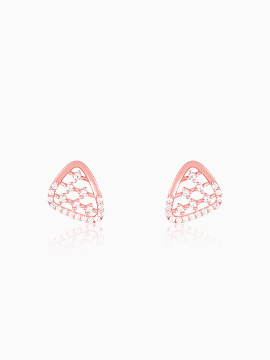 Rose Gold Set-Square Earrings
