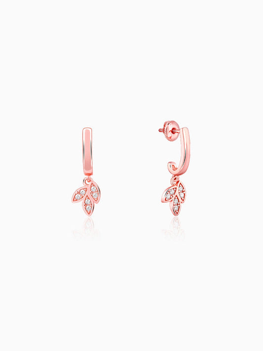 Gold Petal Trio Hoop Earrings