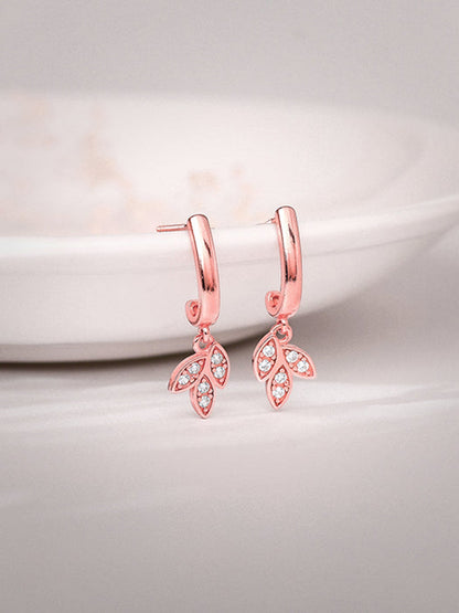 Gold Petal Trio Hoop Earrings