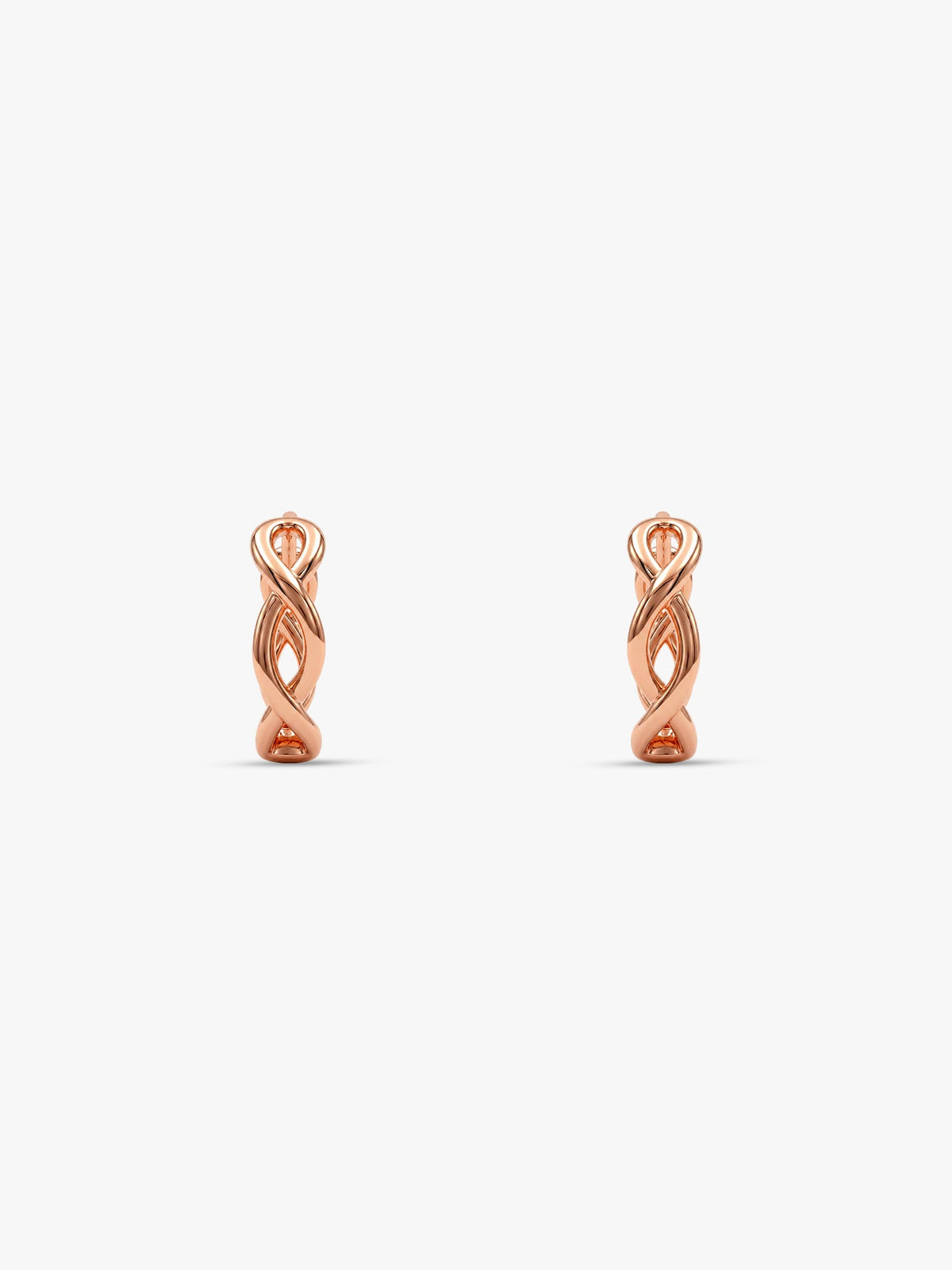 Rose Gold Infinite Loop Earrings