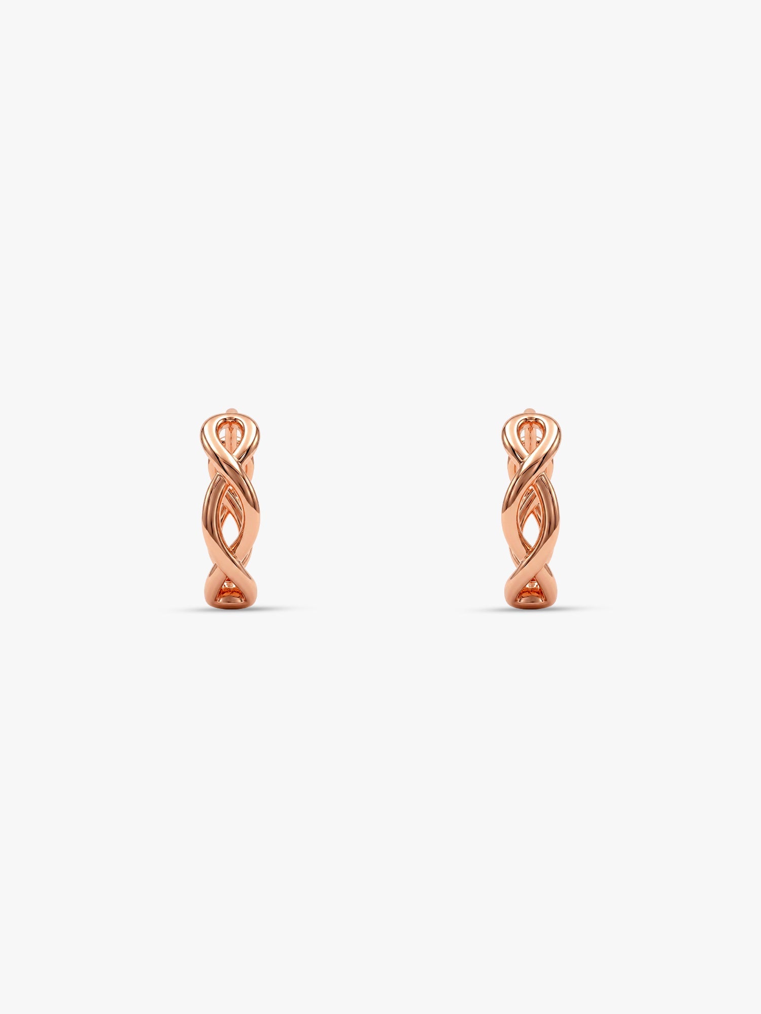 Rose Gold Infinite Loop Earrings