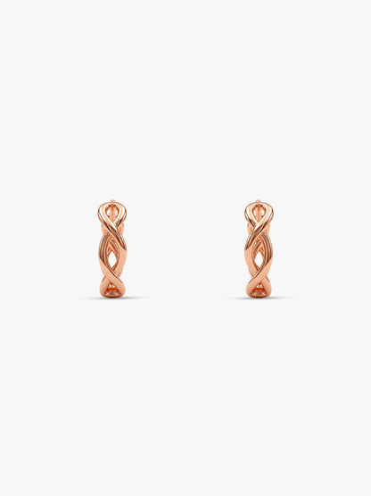 Rose Gold Infinite Loop Earrings