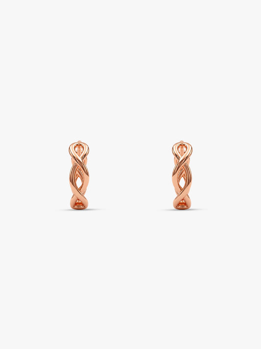 Rose Gold Infinite Loop Earrings