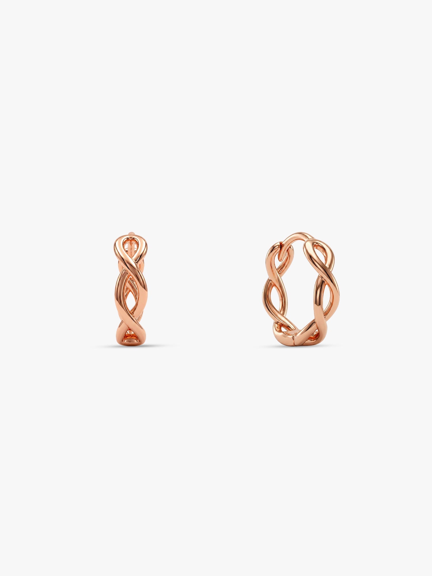 Rose Gold Infinite Loop Earrings