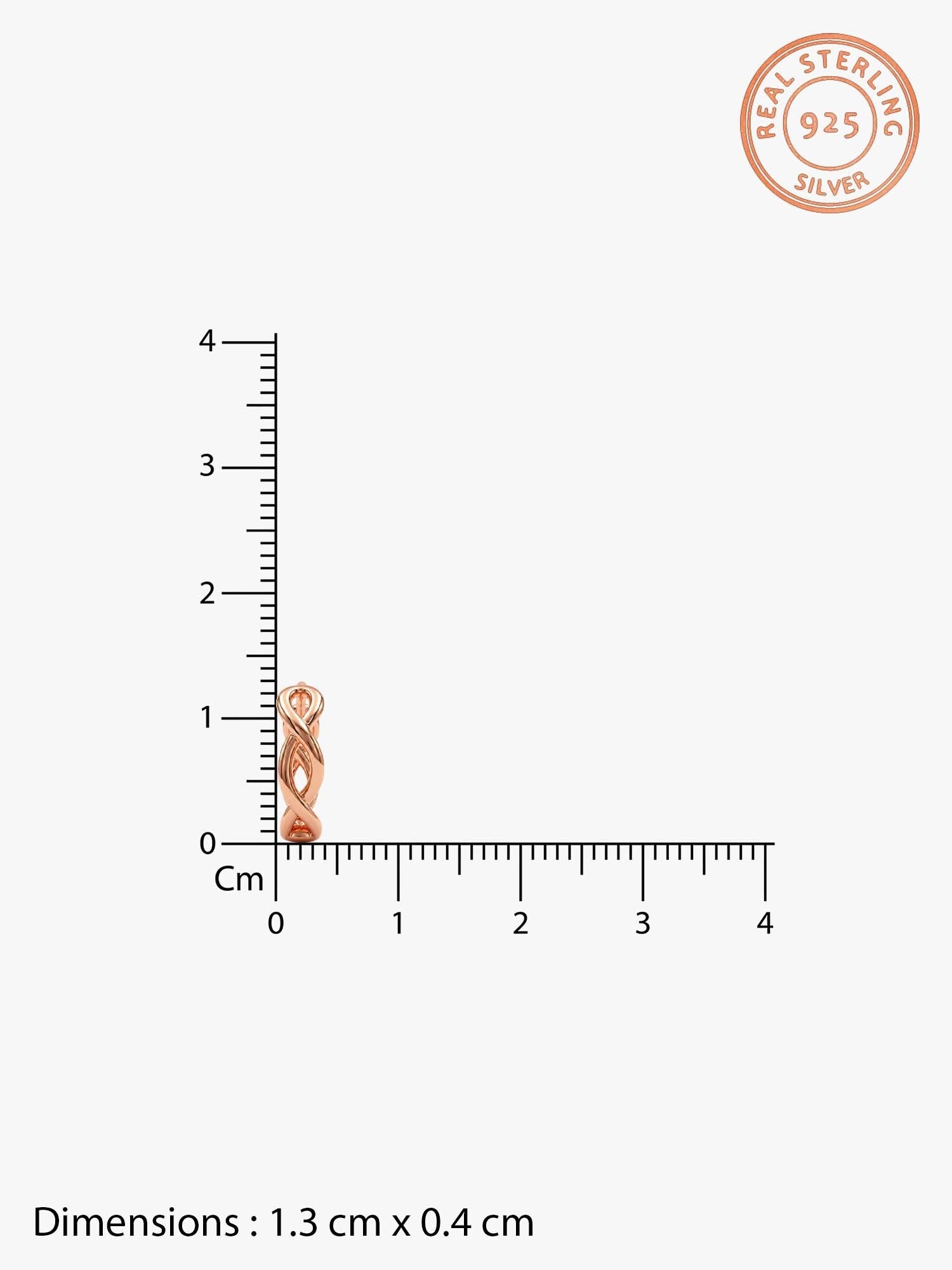 Rose Gold Infinite Loop Earrings