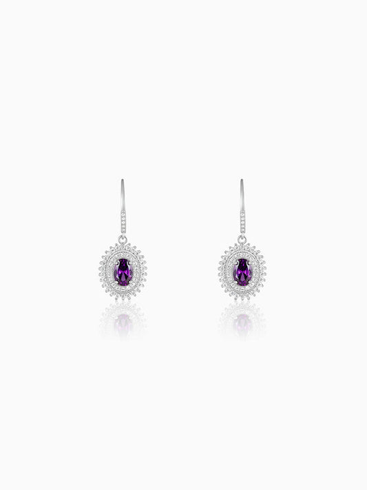 Silver Shining Crescent Earrings