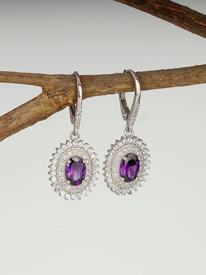 Silver Shining Crescent Earrings