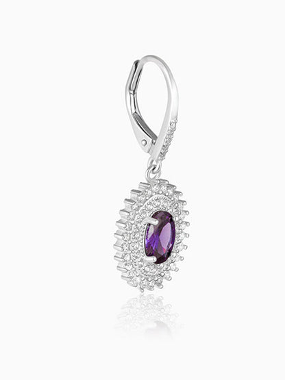 Silver Shining Crescent Earrings