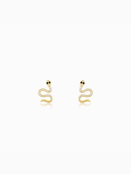 Golden Serpentine Earrings