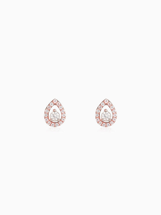 Rose Gold Drop Studs