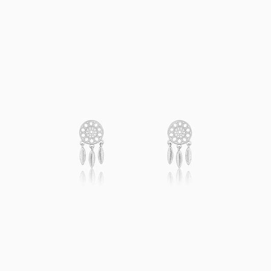 Silver Dreamcatcher Earrings